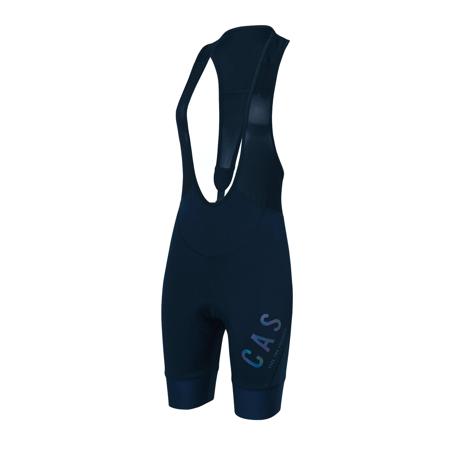 women's bib shorts blue